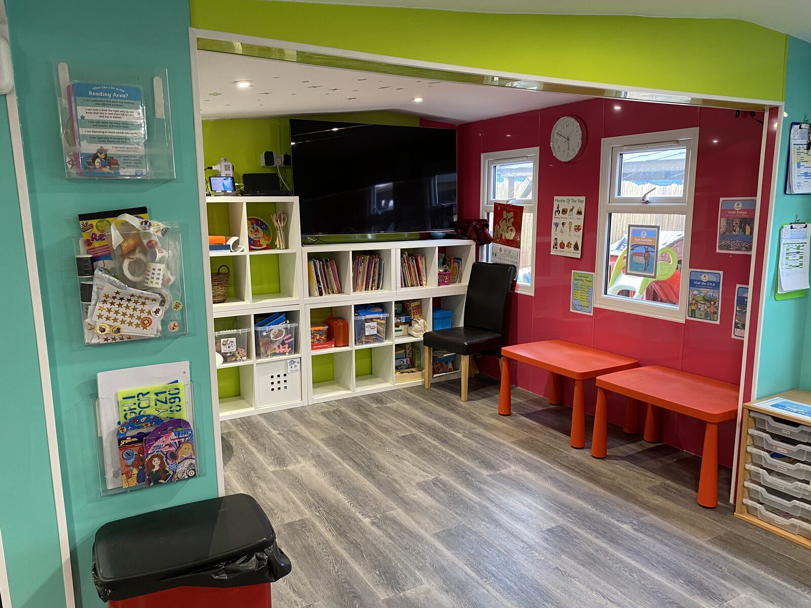Cosy reading area at Chris's Childcare